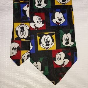 Vtg Mickey Mouse Tie Face Disney Necktie USA Cartoon Classic Collector Balancine